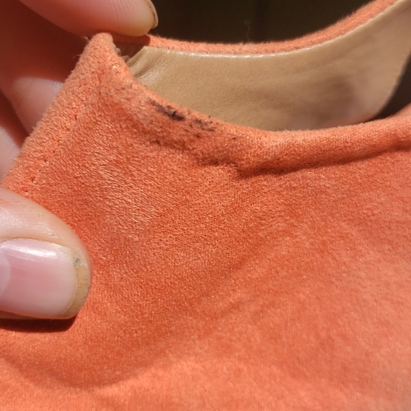 Call It Spring Orange Peep Toe Wedges 7 OVERGAARD - Picture 13 of 13